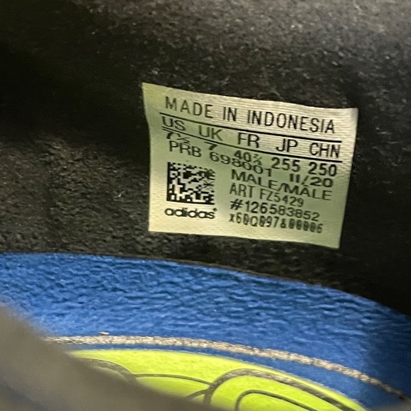 Adidas Predator Accelerator Molded Cleats - Blue, White & Yellow - Size 7.5 US - Picture 6 of 9